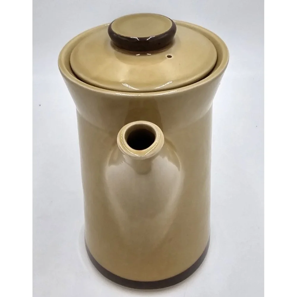 Pier 1 Spice Route Ginger Teapot 6 Cup Stoneware Hand Decorated Japan 8.5
